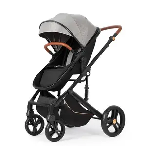 Vente en gros de poussette 3 en 1 pour bébé/poussette de poupée avec siège auto/poussette de luxe bon marché pour bébé pour usine en Chine