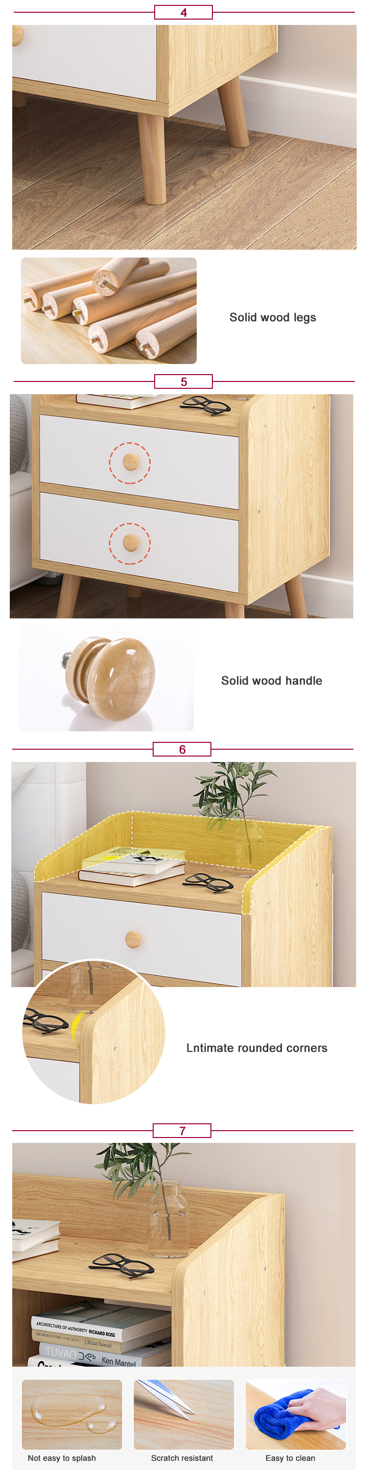 Apartment Hotel Night Stand Customized Design Modern Night Stand