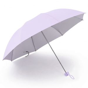 Parapluie manuel pliable 3 sections léger et portable en métal pour femme, anti-UV, pour l'extérieur, mini format de poche, coloré et tendance pour adultes - Product Image 2