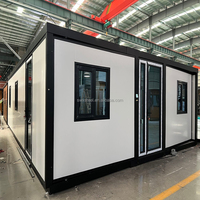 Maison conteneur préfabriquée modulaire pliable prête à l'emploi 40FT 30FT 20FT, Villa compacte portable extensible à double aile