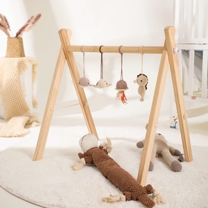 PTZ1540 cadre de Fitness triangulaire jouet pour bébé en bois avec tapis de jeu d'activité de gymnastique suspendu pour l'exercice et le jeu du nourrisson - Product Image 3