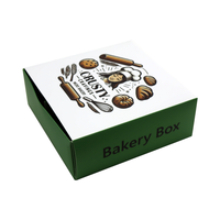 Emballage alimentaire en papier de qualité alimentaire personnalisé, boîte à biscuits, boîte à brownies, boîte à gâteaux, boîte à donuts jetable