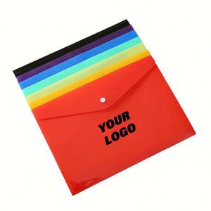 Offres Spéciales : Porte-documents en plastique transparent A4 avec bouton-pression pour l'école, pochettes à rabat, personnalisables avec logo - Product Image 2