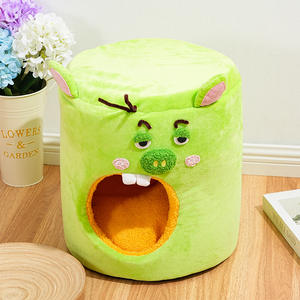 Овальная зимняя теплая лежанка для кошек и собак из ткани с рисунком розовой свинки, оптовая продажа зоотоваров - Product Image 2