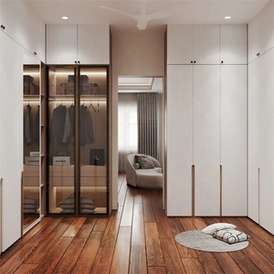Armario Vestidor Moderno y Duradero con Diseño Plano, Puerta de Vidrio y Alta Calidad para Guardar <span class=keywords><strong>Ropa</strong></span>, Zapatos y Bolsos - Product Image 5