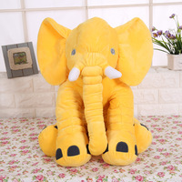 Éléphant géant Jouets en peluche Confort Bébé Éléphant Animal en peluche Poupée de corps endormi Coussin de chiffon doux pour enfants et adultes