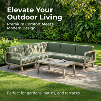 Ensemble de canapés d'extérieur modernes en aluminium de luxe pour patio, jardin, villa, hôtel et salon