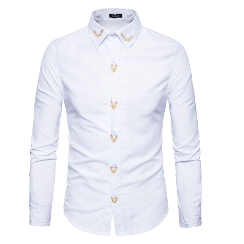Custom Embroidery Business Shirts - Long Sleeve & Solid White