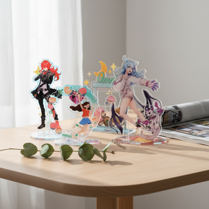 อะคริลิคสองด้านลายโฮโลแกรมรุ้ง ตัวการ์ตูนอนิเมะ ของที่ระลึกเคป๊อปแบบตั้งโชว์ - Product Image 3