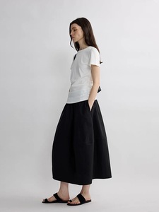 Vestido Midi de Verano para Mujer con Logotipo Personalizado, Cintura Alta, Bolsillos con Cuentas, Estilo Linterna, Falda Tipo Cocoon, Antiarrugas, Poliéster - Product Image 2