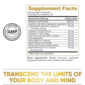 Cápsulas Limpiadoras de Levadura Herbal Natural de Fábrica Propia para Apoyo Inmunológico, Digestión Intestinal y Desintoxicación - Suplementos para la Salud - Product Image 6