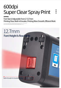 Imprimante à jet d'encre portable MX3 de haute qualité avec pompe à engrenages pour l'impression de codes de date sur acier inoxydable, aluminium, sacs en plastique - Product Image 5