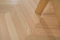 Plancher d'ingénieur de haute qualité, entretien facile, bois dur d'acajou blanc utilisé à l'intérieur, bois pour salon