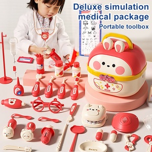 कस्टम सिम्युलेटर रोल प्ले मेडिकल डॉक्टर किट सेट प्रारंभिक शैक्षिक खिलौना एक डॉक्टर नर्स इंजेक्शन परामर्श किट देखें - Product Image 2