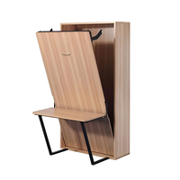 Lit mural en bois pliable horizontal caché lit mural mobilier de chambre à coucher Murphy lit de rangement moderne