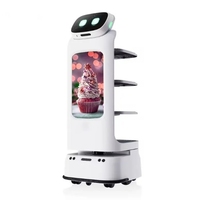 Robot de livraison de nourriture intelligent pour supermarché 2026 avec écran publicitaire de 21 pouces et recharge automatique, robot de restaurant