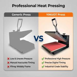 New Electric Manual Swing Commercial Heat Press Machine 38x38cm T-shirt Heat Transfer Press with 1800W Power