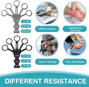 Juego de 5 Agarraderas de Silicona para Dedos, Muñeca y Pulgar, Entrenador de Antebrazo para Fortalecer el Brazo, Ejercitador de Dedos, Fortalecedor de Agarre - Product Image 2
