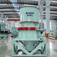 Гидравлическая конусная дробилка BAICHY CH420 с одним цилиндром для гранита и базальта, комплексная установка для вторичного дробления в карьерах