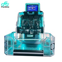 Ventes directes d'usine 360 degrés rotatif Machine de jeu réalité virtuelle montagnes russes 360 simulateur 9D VR Double chaise