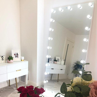 Vente directe d'usine, miroir sur pied moderne pour la maison, chambre à coucher, miroir de maquillage avec ampoules LED