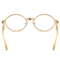Lunettes de vue en corne de buffle pour hommes, nouvelle marque de designer, montures rondes de luxe avec 720 diamants, pour femmes, référence 17550179