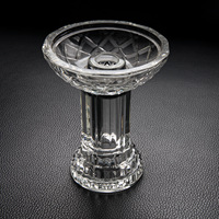 Bol à chicha en verre borosilicate résistant à la chaleur de qualité supérieure, style Phunnel, transparent, pour narguilé, récipient à saveur