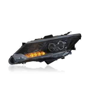 AURON <b>LED</b> Headlight Assembly For Toyota Camry 2015-2017 Black <b>Projector</b> Style With Amber DRL New - Product Image 3