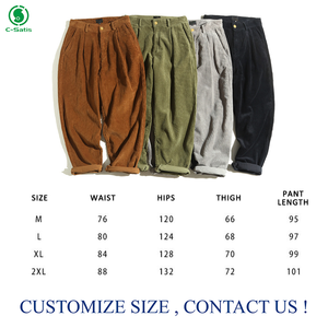 Automne pantalons pour hommes Original rétro velours <span class=keywords><strong>côtelé</strong></span> vêtements amples avec basique Cargo pantalons décontractés hommes - Product Image 6