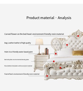 <span class=keywords><strong>Letto</strong></span> <span class=keywords><strong>matrimoniale</strong></span> in pelle in stile europeo <span class=keywords><strong>francese</strong></span>, intagliato, di lusso, per villa, mobili da camera da <span class=keywords><strong>letto</strong></span>, <span class=keywords><strong>letto</strong></span> in legno massello - Product Image 5