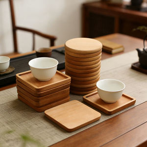 Custom Cork <b>Coasters</b> - round Square Heat-Resistant Reusable <b>Drink</b> Mats for Kitchen Restaurants Minimalist - Product Image 5