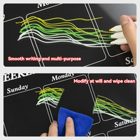 Calendrier de réfrigérateur en acrylique transparent personnalisé Ensemble de planches de planification magnétiques effaçables à sec portables pour la maison Tableau en acrylique transparent
