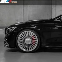 Jantes en alliage d'aluminium forgées EZW personnalisées à haute résistance, multi-rayons, 5x112, 20-22 pouces, 1 pièce, entièrement polies pour S-Class W223 W222