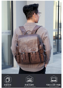 Fashion Casual Lightweight Multi-Functional Large Capacity <b>Men</b> <b>Backpack</b> <b>Waterproof</b> Anti-Scratch Trend All-Match Custom <b>Backpack</b> - Product Image 3