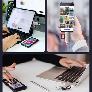 Hub USB3.0/Tipo C 3 en 1 de Aluminio, <span class=keywords><strong>5</strong></span> Gbps, Lector de Tarjetas Micro SD de 2 <span class=keywords><strong>TB</strong></span>, Adaptador USB OTG, Unidad Flash, para PC, Portátil, Teléfono Móvil, RoHS - Product Image 4