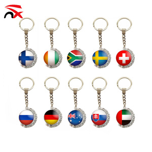 พวงกุญแจธงชาติสวิตเซอร์แลนด์คุณภาพสูง ดีไซน์โลหะหมุนได้ สำหรับของขวัญส่งเสริมการขาย - Product Image 1