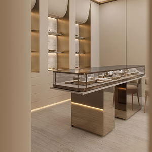 कस्टम आधुनिक न्यूनतम आभूषण प्रदर्शन कैबिनेट चांदी के गहने और घड़ी डिस्प्ले केस - Product Image 1