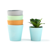 Pots de fleurs en plastique pour plantes de Cactus, design moderne, rond, pour bureau, balcon, vente en gros, pièces