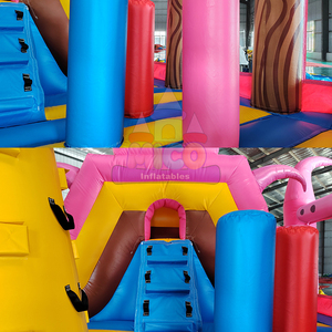 ปราสาทเป่าลมพร้อมเสาและสไลด์สำหรับสร้างเหตุการณ์ที่ปรับแต่งได้ - Product Image 4