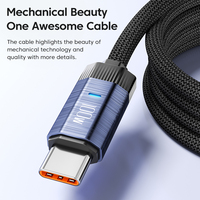 Câble tressé Type-C Toocki multi-longueurs 100W PD avec lumière LED intelligente pour les voyages en extérieur