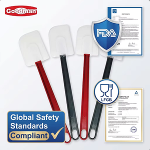 Spatule en silicone professionnelle Goodman, résistante à la chaleur, antiadhésive, grattoir en caoutchouc pour cuisine commerciale, boulangerie, vente en gros OEM - Product Image 2