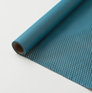 Navy Blue Honeycomb <b>Paper</b> Recyclable Biodegradable Kraft <b>Paper</b> for Bouquet Wrapping-Thickened Grid <b>Pattern</b> Gift Packaging - Product Image 1