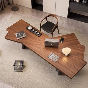 Mostrador de recepción en forma de Z de madera maciza YKM275, muebles de oficina duraderos para reuniones de director ejecutivo y negociaciones. - Product Image 1