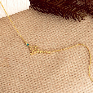 Nuevo Collar Personalizado con Nombre North, Joyería de Acero Inoxidable, Regalo de Navidad, Collar con Colgante de Nombre Personalizado con Zirconia y Piedra de Nacimiento para Mujer - Product Image 5
