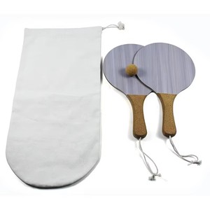 Set di Racchette da Spiaggia in Legno con Manici in Sughero e Palla, Giochi all'Aperto, Divertimento in Giardino, <span class=keywords><strong>Attività</strong></span> Ricreative per Famiglie - Product Image 3