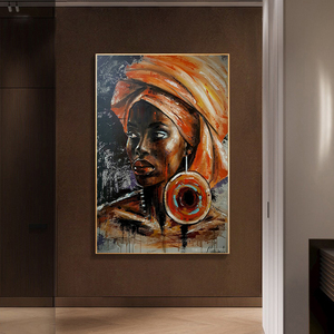 Affiches <span class=keywords><strong>et</strong></span> impressions d'art graffiti de femmes noires africaines, peintures abstraites sur toile de filles africaines, images murales décoratives - Product Image 3