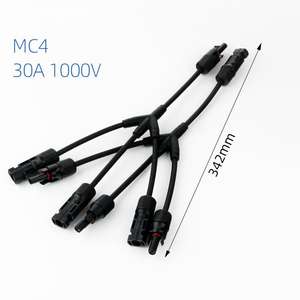 Linkyou耐久銅コンタクト2P MCXソーラーパネルコネクターキットM/FF + M/MMナイロンハウジングオス/メスYブランチPVアダプター30A - Product Image 2