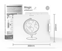 Tableau blanc magnétique sans encre à microcapsules, taille 15 pouces, sans poussière, réutilisable, certifié CE ROHS EN71 CPC