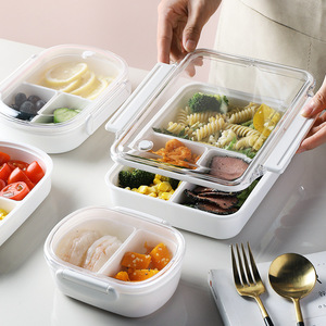Lunch Boxes Bento <b>Containers</b> 1-3L Microwave Safe <b>Food</b> Grade <b>Plastic</b> With Lid For Students Office Workers - Product Image 1