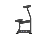 Support à haltères à deux niveaux en acier galvanisé pour la musculation